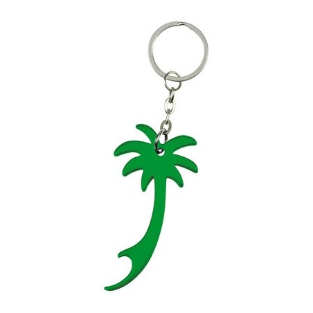 GREEN ALUMINIUM KEY RING PALM