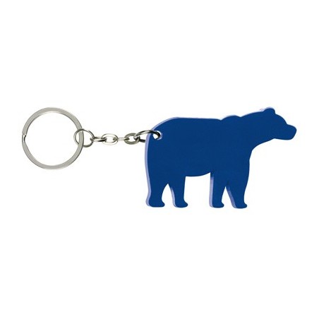 BLUE ALUMINIUM KEY RING BEAR