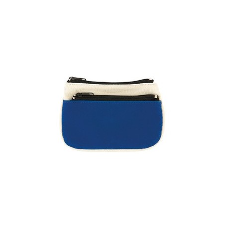 PORTE MONNAIE PVC POLYESTER KUCA BLEU