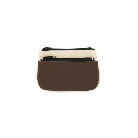 BROWN PVC-POLYESTER PURSE KUCA