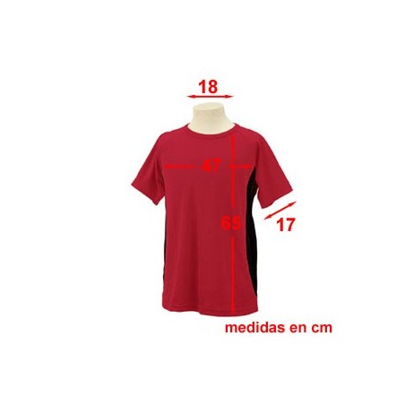 CAMISETA TECNIKA MANGA CURTA VERMELHO TAMANHO S