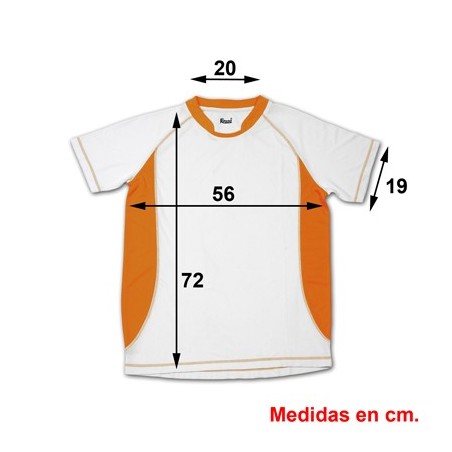 CAMISETA TECNICA ARABIA HOMBRE NARANJA L