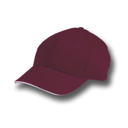 BURGUNDY COTTON CAP SANDWICH