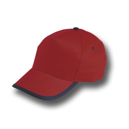 GORRA ALGODON BORDER ROJA