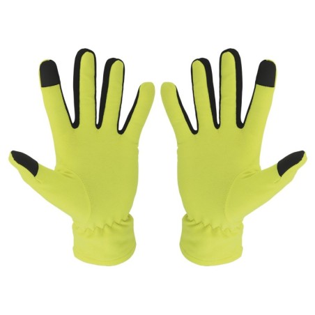 YELLOW AND BLACK RUNNING GLOVE LAVA WITH TOUCH