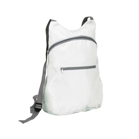 SAC À DOS POLYESTER PLEXI BLANC