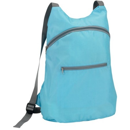 BLUE POLYESTER BACKPACK PLEXI