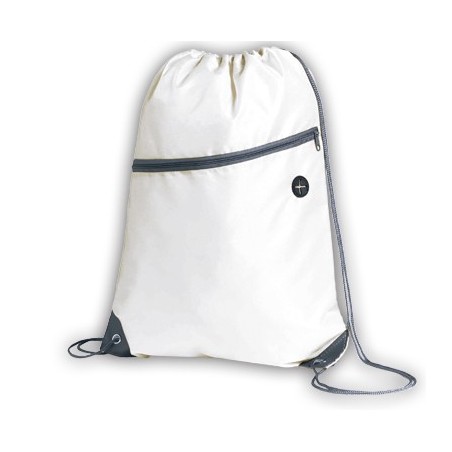 WHITE POLYESTER BACKPACK CROSSY