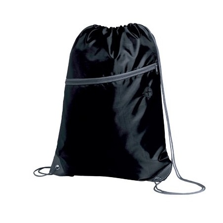 BLACK POLYESTER BACKPACK CROSSY