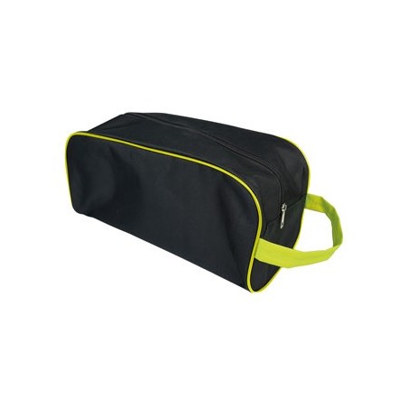 BLACK AND YELLOW POLYESTER SHOE BAG SLIPER