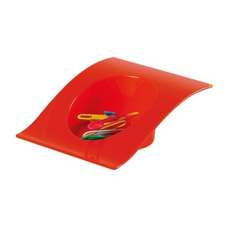 PORTACLIPS PLASTICO SUPPORT ROJO