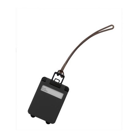 BLACK LUGGAGE TAG CASE