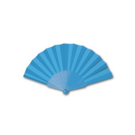 LIGHT BLUE PLASTIC HAND FAN FANNY