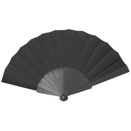 BLACK PLASTIC HAND FAN FANNY