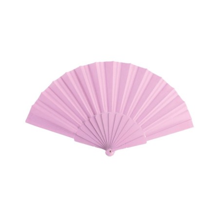 PINK PLASTIC HAND FAN FANNY