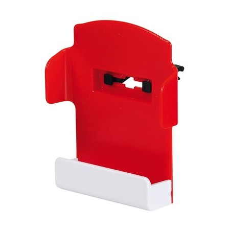 SOPORTE PLASTICO RADIO ROJO