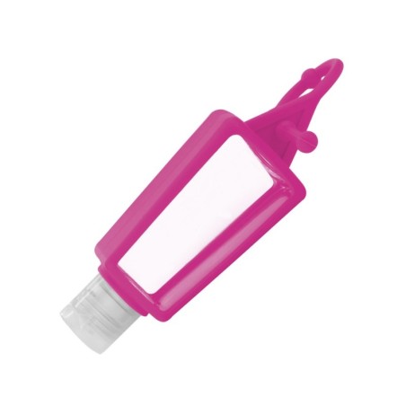 BOUTEILLE MUSTY POUR GEL AVEC  ATTACHE  EN SILICONE ROSE