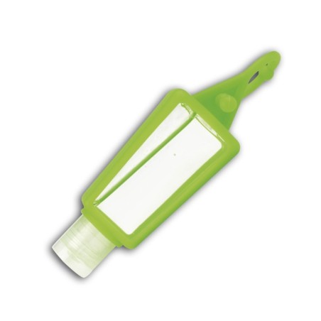 BOUTEILLE MUSTY POUR GEL AVEC ATTACHE EN SILICONE VERT