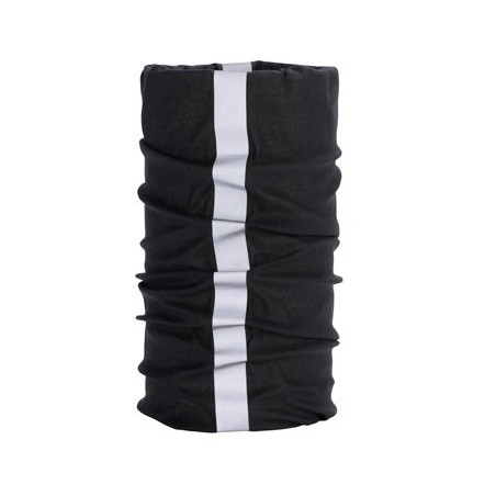 BLACK POLYESTER REFLECTIVE NECK WARMER FLEXIUM