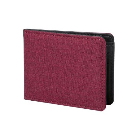 RED POLYESTER CARDHOLDER  WALLET RUPUK