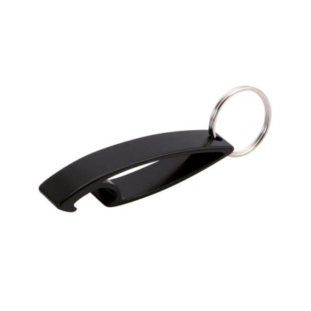 BLACK ALUMINIUM KEYRING LENIS