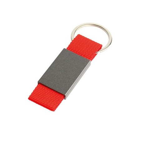 RED KEYRING METAL-NYLON OKAPI