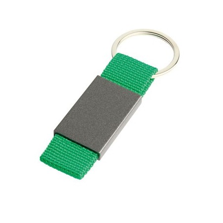 GREEN KEYRING METAL-NYLON OKAPI