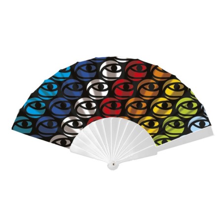 WHITE PLASTIC HAND FAN ASPLAS+ SUBLIMATION