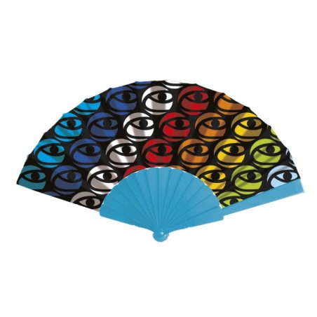 LIGHT BLUEPLASTIC HAND FAN ASPLAS+ SUBLIMATION