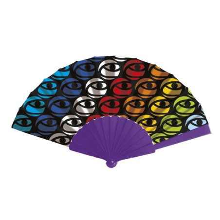 PURPLE PLASTIC HAND FAN ASPLAS+ SUBLIMATION