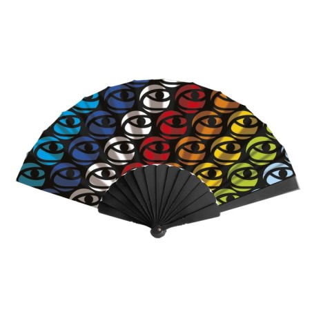 BLACK PLASTIC HAND FAN ASPLAS+ SUBLIMATION