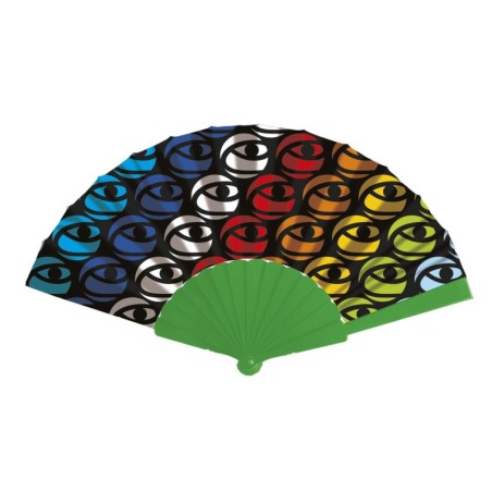 GREEN PLASTIC HAND FAN ASPLAS+ SUBLIMATION