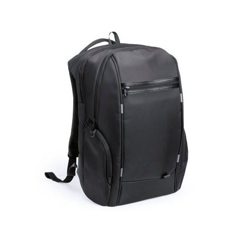 BLACK NYLON BACKPACK ZIRCAN