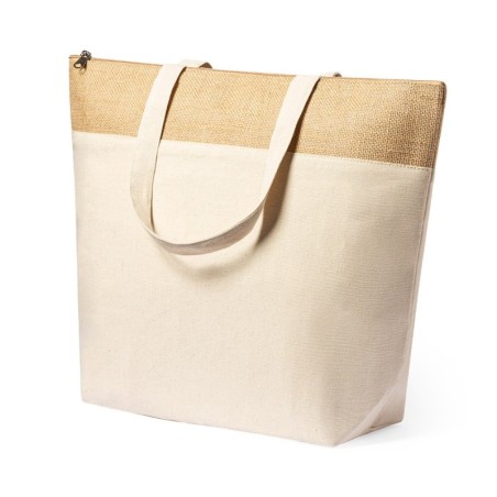 SAC ISOTHERME 100 % COTON ET TOILE DE JUTE LINAX NATUREL