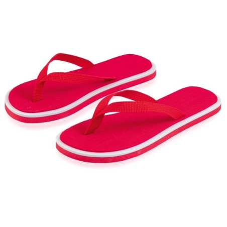 RED EVA/POLYESTER FLIP-FLOPS CAIMAN 36-38