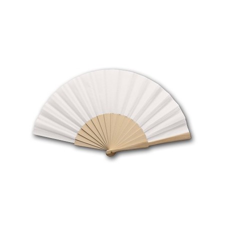 WHITE WOODEN HAND FAN LOVE