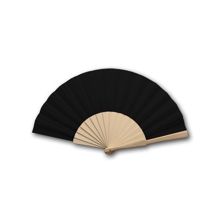 BLACK WOODEN HAND FAN LOVE