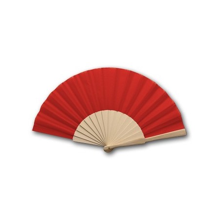 RED WOODEN HAND FAN LOVE