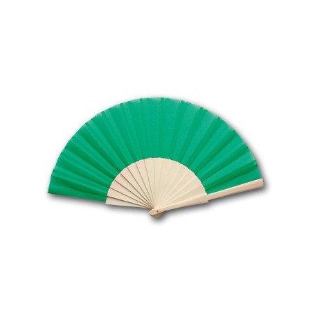 GREEN WOODEN HAND FAN LOVE