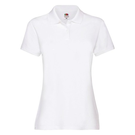 POLO MANCHES COURTES POLO PREMIUM FEMME BLANC- L