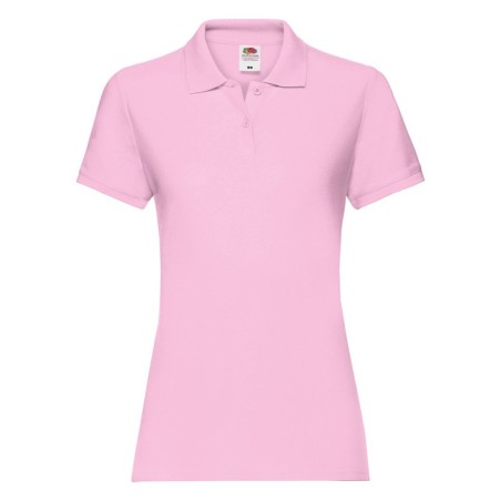 POLO MANCHES COURTES POLO PREMIUM FEMME ROSE- L