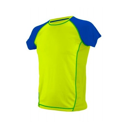 T-SHIRT TÉCNICA RUN&PRO AMARELO / AZUL L