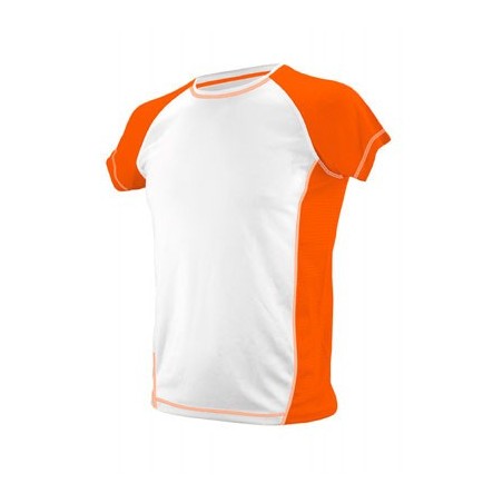 T-SHIRT TÉCNICA 361 BRANCA / LARANJA L