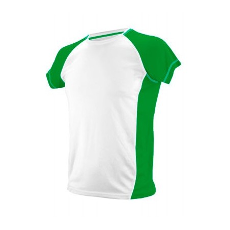 T-SHIRT TÉCNICA RUN&PRO BRANCO / VERDE L