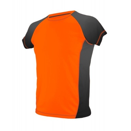 T-SHIRT TÉCNICA RUN&PRO LARANJA / CINZA L