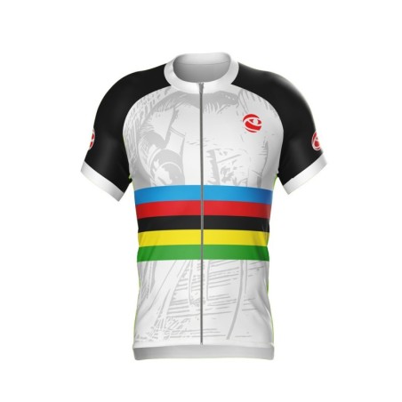 MAILLOT CYCLISME BIKER SUBLIMATION TAILLE L BLANC