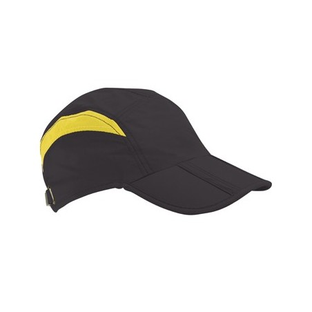 BLACK/ YELLOW MICROFIBER CAP KABUKI