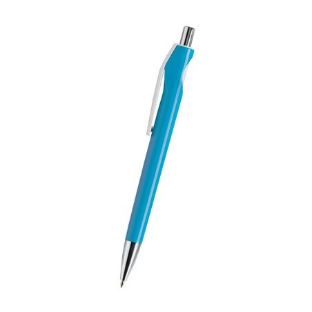 STYLO PLASTIQUE PONT BLEU CYAN