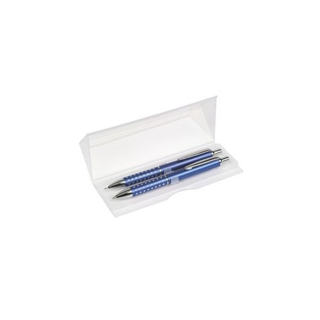 SET STYLO ET PORTEMINES DIAMOND BLEU BLEU MARINE