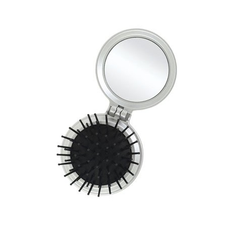 SILVER HAIRBRUSH WITH MIRROR COMB